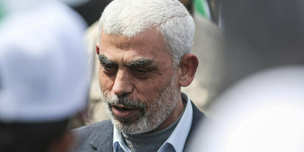 Portrait von Hamas-Chef Jahja Sinwar Portrait von Hamas-Chef Jahja Sinwar