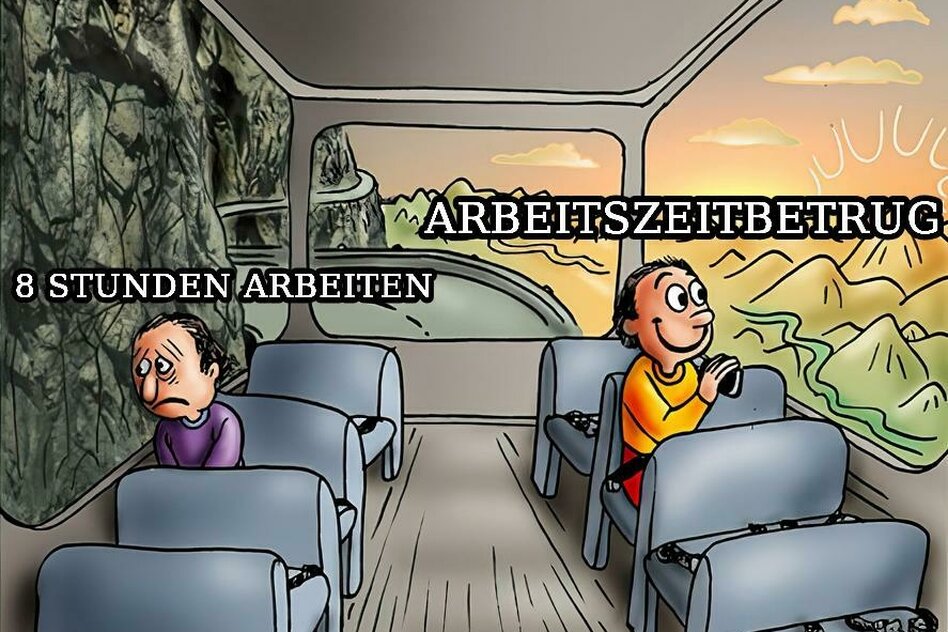 Arbeitszeitbetrug-Meme: Ein paar Minuten Lebenszeit vom Arbeitgeber zurückholen